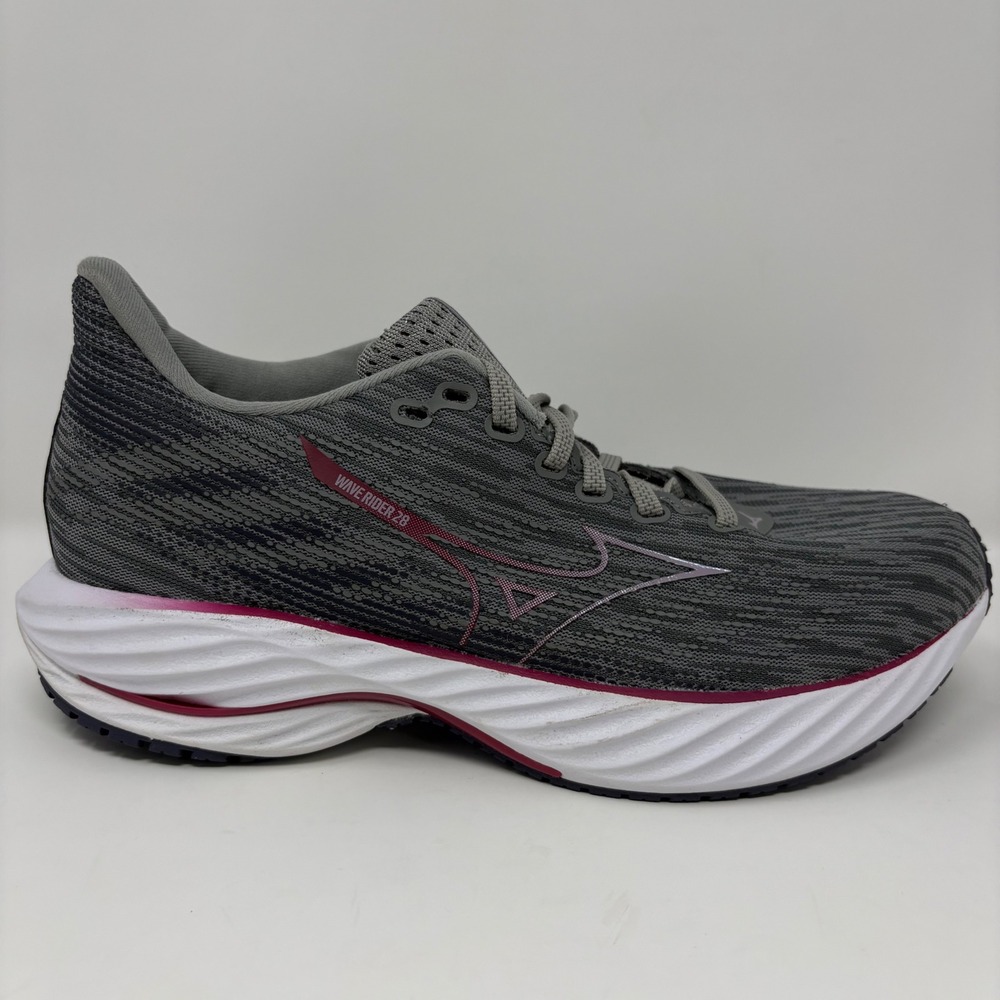 Mizuno Wave Rider 28 Women's Size 9 Grey White Running Shoes (J1GD240324)